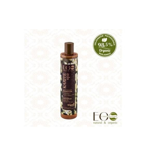 ECO LABORATORIE KARITE SPA - zrównoważony szampon do włosów tłustych u podstawy i suchych na końcach, 350ml