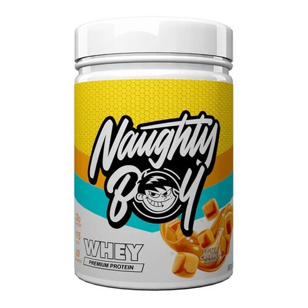 Naughty Boy Advanced Whey Protein Powder for Muscle Growth Salted Caramel 900g