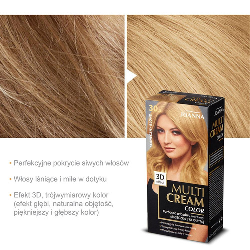 Joanna Multi Cream Color 3D Effect Farba Nr 30,5 Słoneczny Blond 1 Sztuka
