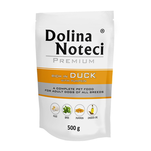 Dolina Noteci Premium Mokra Karma z Kaczką i Dynią dla Dorosłych Psów Wszystkich Ras 500g