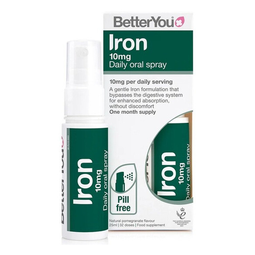 BetterYou Iron 10mg Daily Oral Spray, Pomegranate 25ml