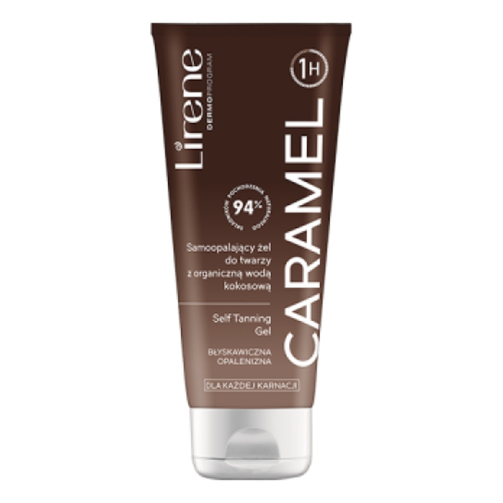 Lirene Perfect Tan Samoopalający Żel do Twarzy z Organiczną Wodą Kokosową Caramel 75ml
