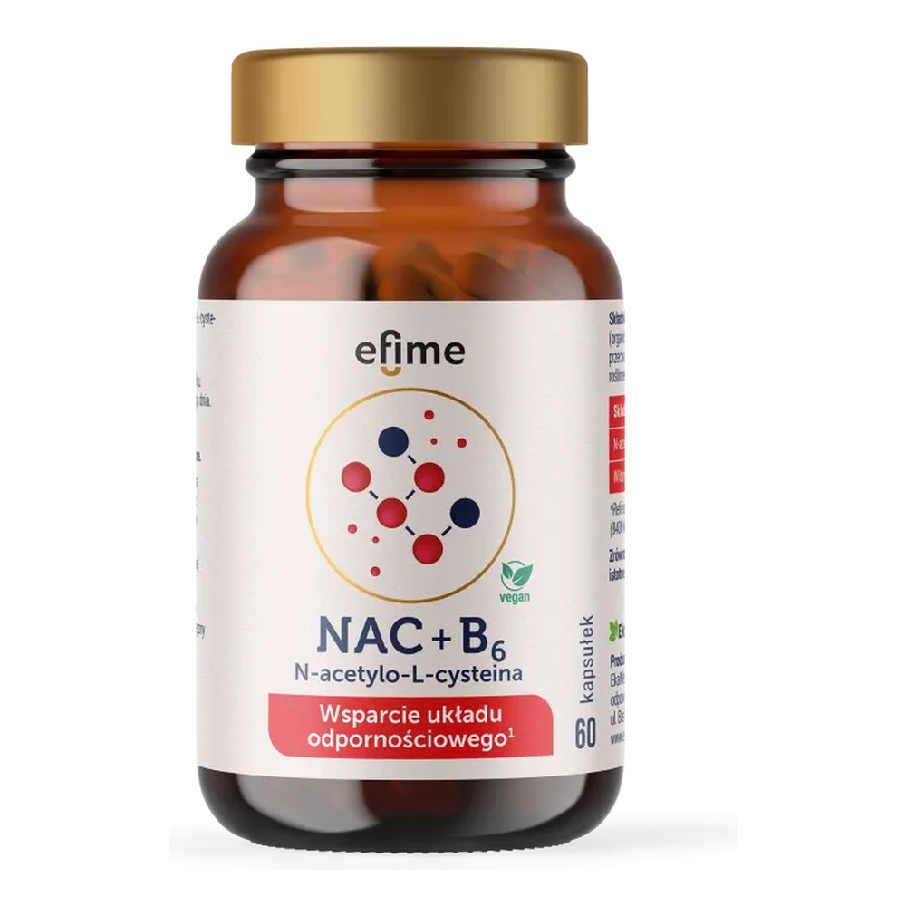 Ekamedica efime NAC N-Acetyl-L-Cysteine with Vitamin B6 60 Capsules