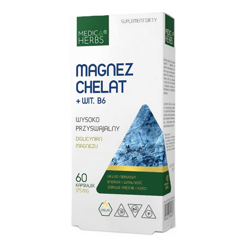 MEDICA HERBS Magnesium Chelate + Vitamin B6 60 capsules