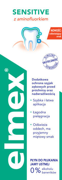 ELMEX Sensitiv płyn do płukania jamy ustnej z aminofluorkiem 400ml
