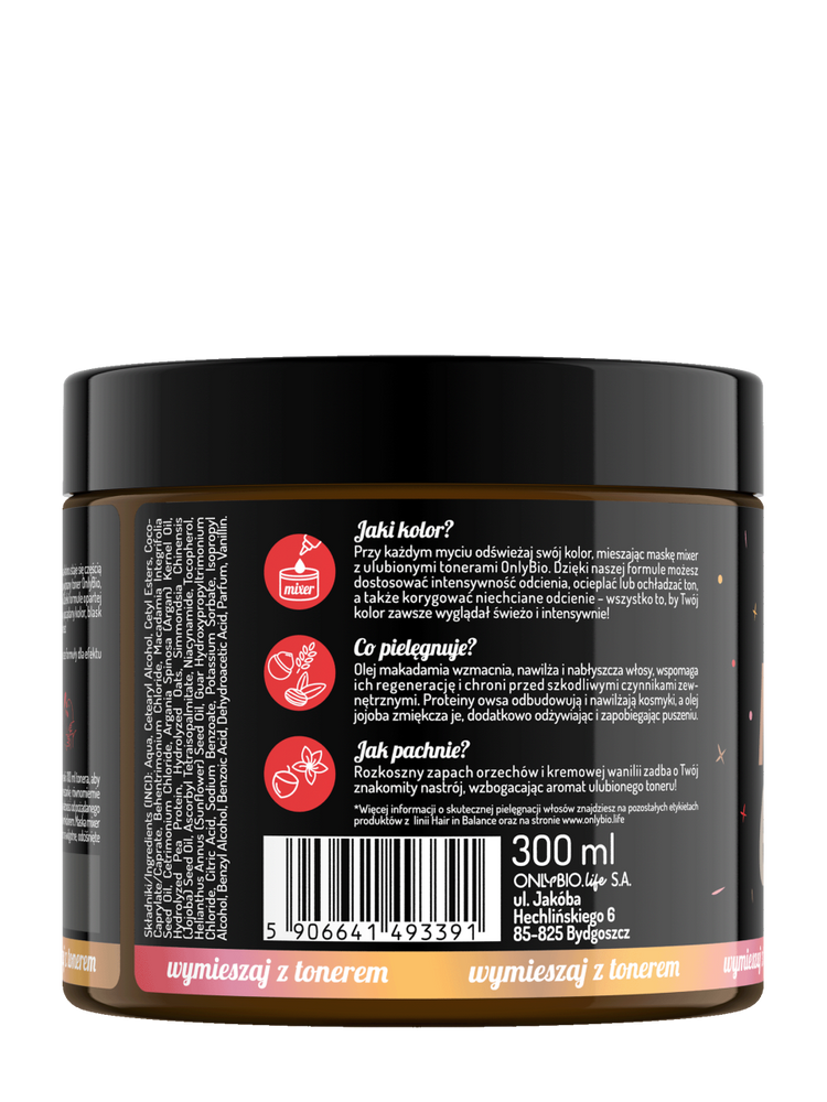OnlyBio Hair in Balance Maska Mixer do Łagodnej Koloryzacji Tonerem 300ml