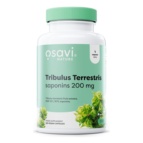 Osavi Tribulus Terrestris, Saponins 200mg for Vitality and Libido Support 120 Vegan Caps