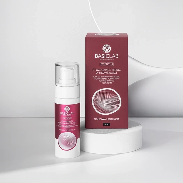 BasicLab Dermocosmetics Stimulating Skin-Evening Serum WITH 0.3% Adapinoid and 5% Biomimetic Collagen 30ml