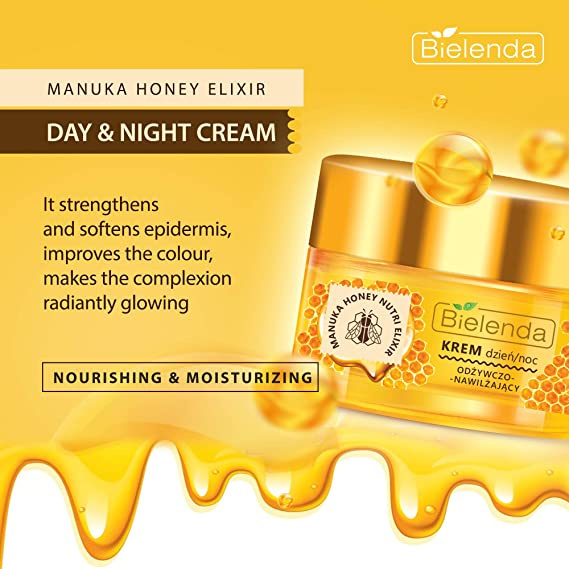 Bielenda Manuka Honey Nutri Elixir Nourishing Moisturizing Cream Day and Nght 50ml