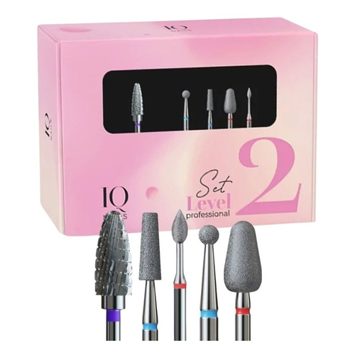 IQ Nails Level 2 Pro Nail Drill Bit Set 5pcs