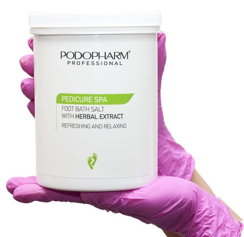 Podopharm Professional Orzeżająca i Relaksująca Sól do Kąpieli Stóp z Ekstraktem z Ziół o Działaniu Przeciwgrzybiczym 1400g