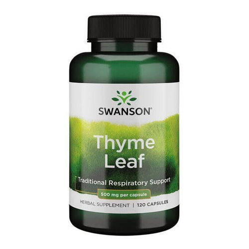 Swanson Thyme Leaf Liść Tymianku 500mg 120 Kapsułek