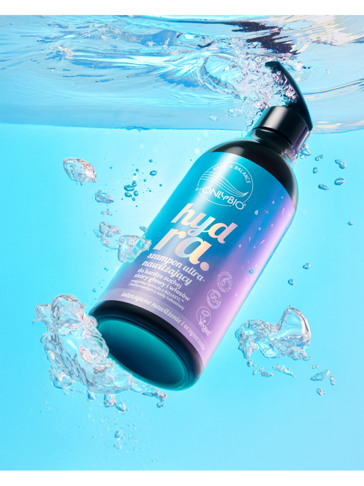 OnlyBio Hair in Balance Hydra Szampon Ultranawilżający do Bardzo Suchej Skóry Głowy i Włosów 400ml