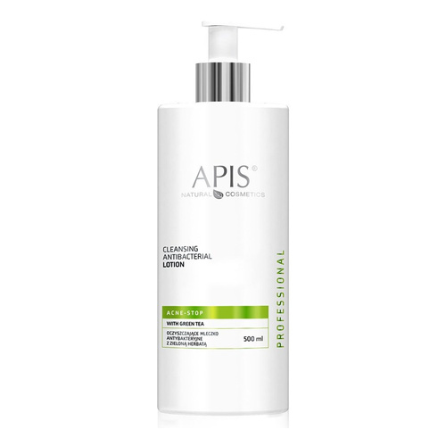 Apis Professional Acne Stop Cleansing Antibacterial Milk with Green Tea for Acne Oily and Combination Skin 500ml