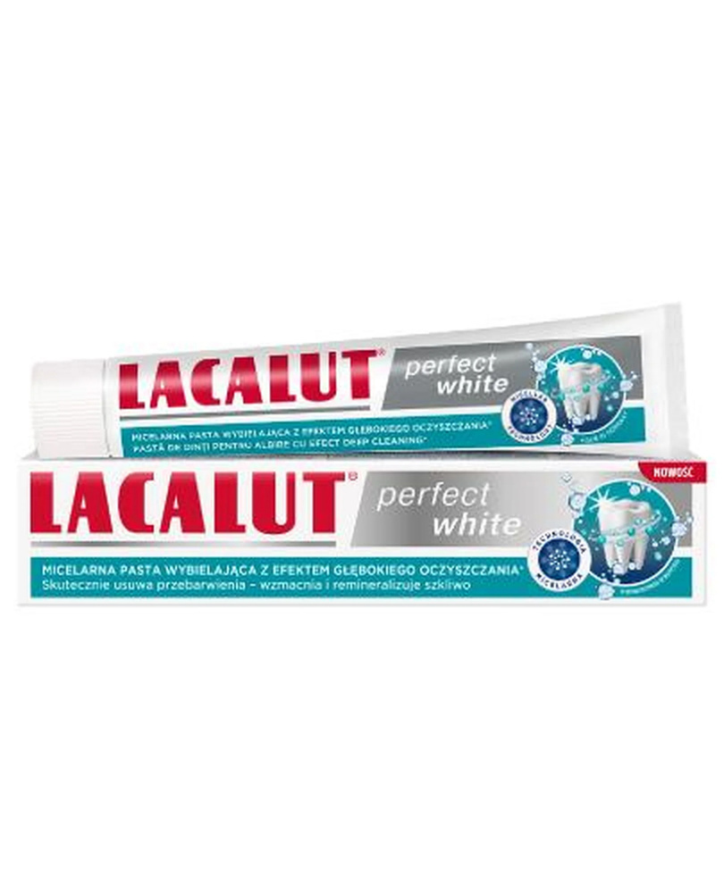 Lacalut Perfect White Pasta Wybielająca Usuwa Przebarwienia 75ml