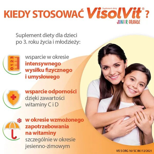 Visolvit Junior o Smaku Pomarańczowym 10 Saszetek