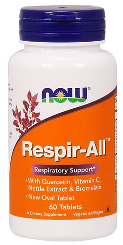 Now Foods Respir-All Allergy Witaminy i Minerały 60 Tabletek