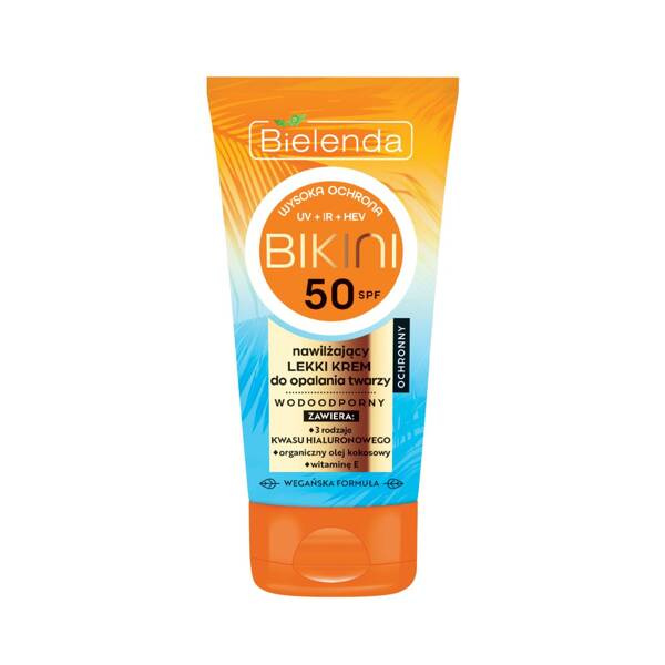 Bielenda Bikini Waterproof Moisturizing Light Face Cream High Protection SPF50 50ml Best Before 31.05.26