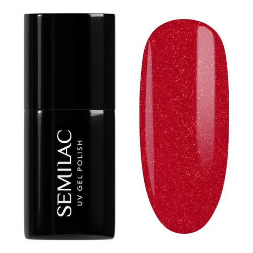 Semilac Hybrid Gel Polish Hottie - 025 Glitter Red 7ml