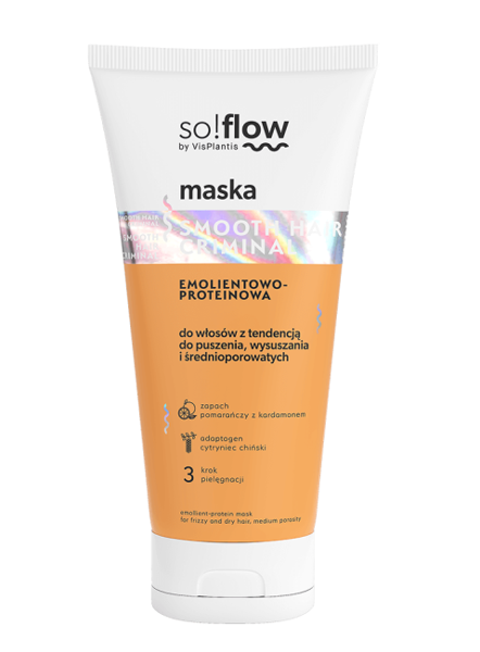 So!Flow by Vis Plantis Maska Emolientowo-Proteinowa do Włosów z Tendencją do Puszenia 200ml Best Before 04.12.26