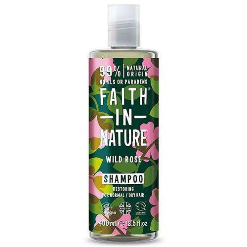 Faith In Nature Szampon z Ekstraktem z Dzikiej Róży do Włosów Normalnych i Suchych 400ml
