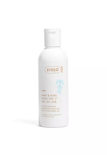 Ziaja Med Baby & Kids Hipoalergiczny Olejek Natłuszczająco-Myjący do Kąpieli na Bazie Oleju Słonecznikowego dla Niemowląt od 1 Dnia Życia 200ml Best Before 31.07.26