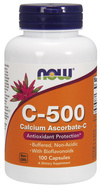 Now Foods Vitamin C-500 Calcium Ascorbate-C Wspomaga Odporność 100 Kapsułek
