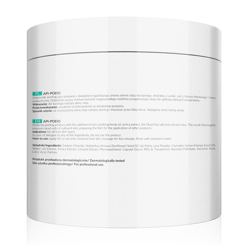 Apis Professional Api Podo Peeling Oczyszczający do Stóp z Solą z Morza Martwego i Lawą Wulkanicznią 700g