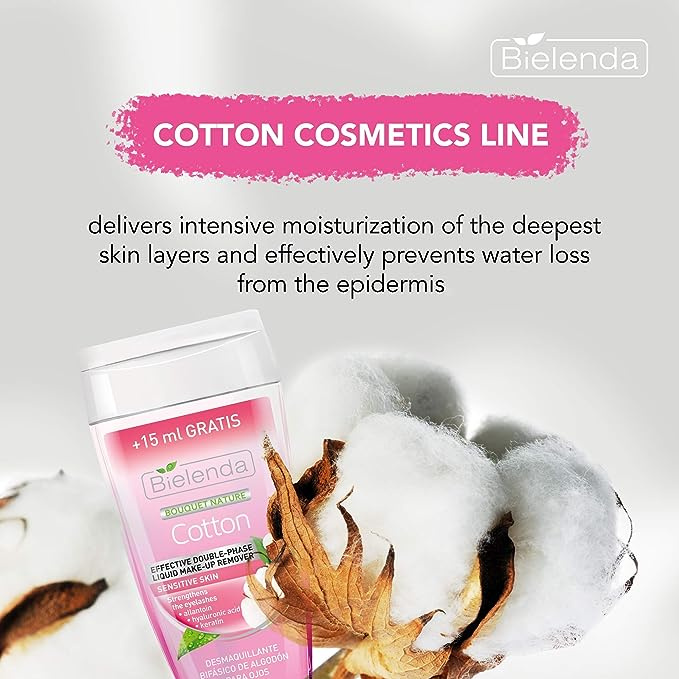 Bielenda Cotton Gentle Double Phase Liquid Make Up Remover 140ml