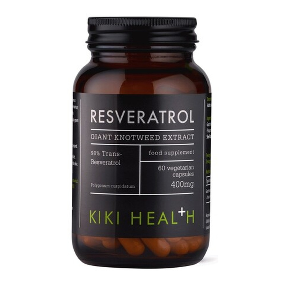 KIKI Health Resveratrol Supplement with Trans-Resveratrol for Antioxidant Support 60 Vcaps