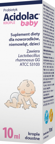 Acidolac Baby Bakterie Kwasu Mlekowego Zawiesina Doustna dla Noworodków i Niemowląt 10ml Best Before 31.05.26