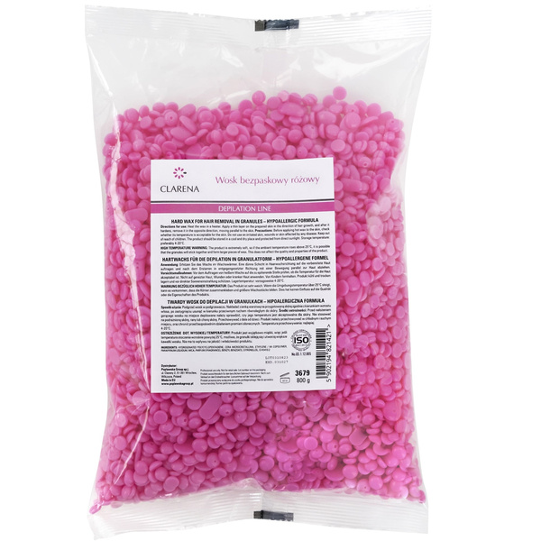 Clarena Wosk Twardy w Granulkach do Depilacji Formuła Hipoalergiczna 800g