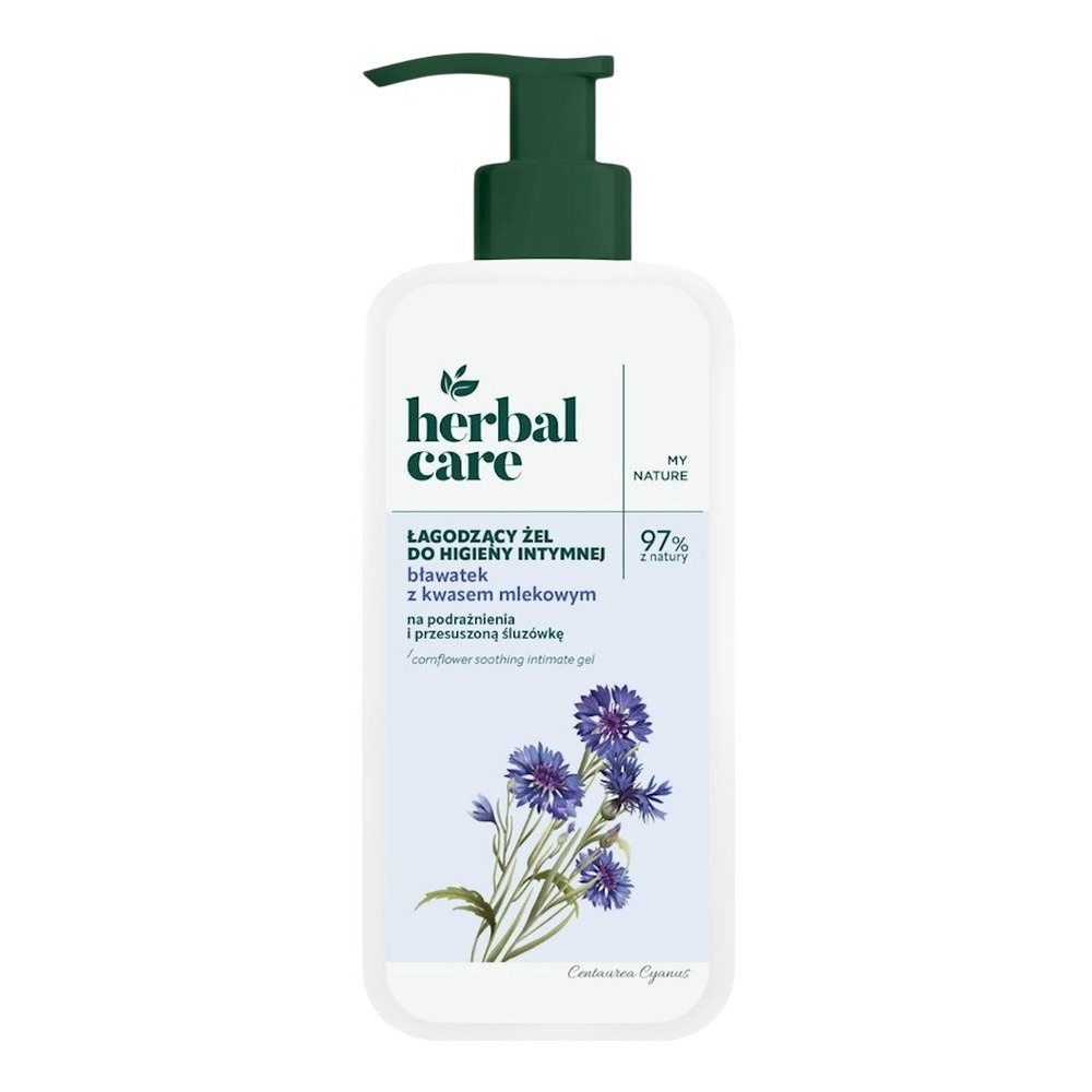 Herbal Care Łagodzący Żel do Higieny Intymnej Bławatek i Kwas Mlekowy 330ml