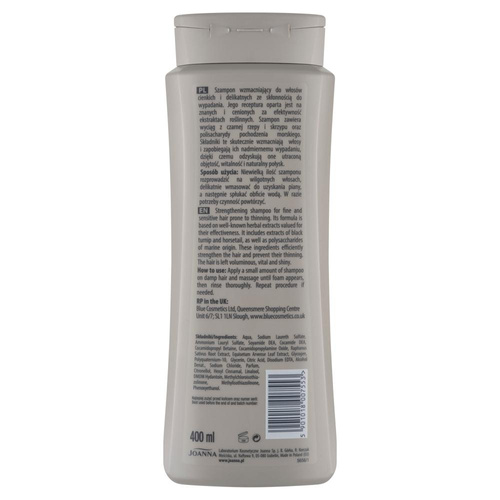 Joanna Rzepa Szampon Wzmacniający do Włosów Cienkich i Delikatnych ze Skłonnością do Wypadania 400ml