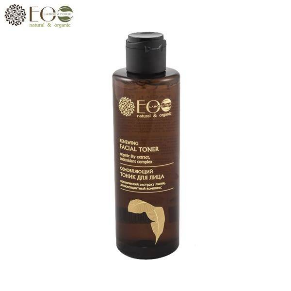 ECO LABORATORIE Odświeżająco Rozjaśniający Tonik Do Twarzy Dla Wszystkich Typów Skóry Organiczny Ekstrakt Lilii Wodnej Kompleks Antyoksydacyjny 200ML