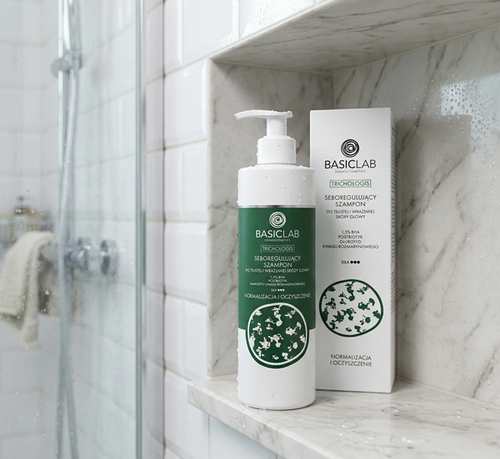 BasicLab Dermocosmetics Seboregulating Shampoo for Oily and Sensitive Scalp 300ml