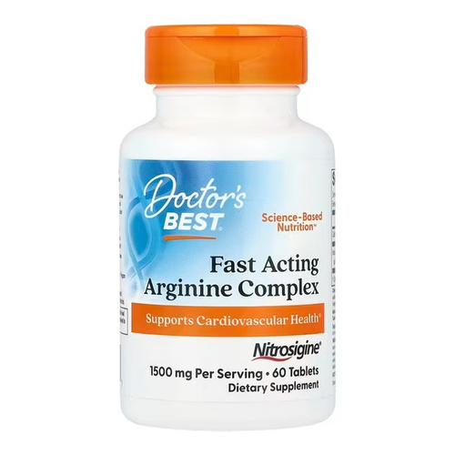Doctor's Best Fast Acting Arginine Complex with Nitrosigine, 750mg Tablets 60 tablets
