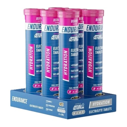 Applied Nutrition Endurance Hydration Electrolyte Effervescent Tablets, Berry 6 x 20 tabs