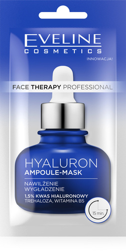 Eveline Face Therapy Professional Ampoule-Mask Hyaluron Nawilżająca Maska w Kremie dla Każdego Rodzaju Skróy 8ml