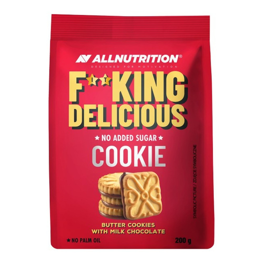 Allnutrition Fitking Delicious Cookie Maślane Ciasteczka z Mleczną Czekoladą 200g
