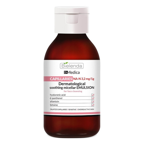 Bielenda Capillaries Kojący Płyn Micelarny do Skóry Skłonnej do Zaczerwienień 250ml
