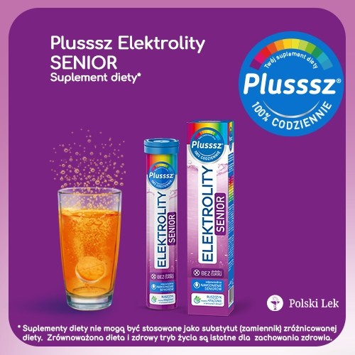 Plusssz Elektrolity Senior 100% Wsparcie Nawodnieneia Complex 24 Tabletki