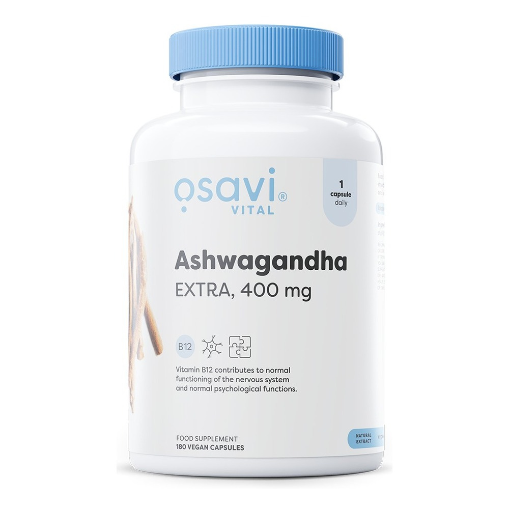 Osavi Ashwagandha Extra 400mg for Stress Relief 180 Vegan Caps