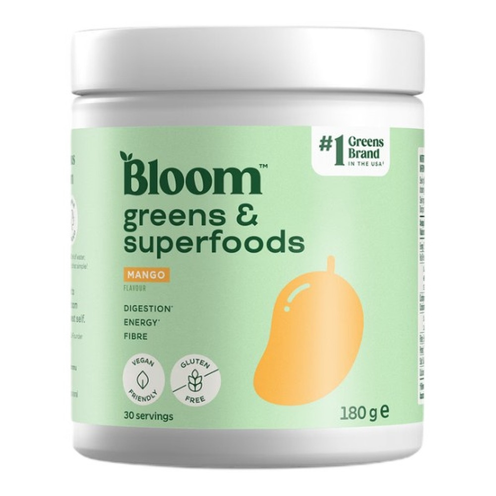 Bloom Greens & Superfoods Powder, Mango 180g