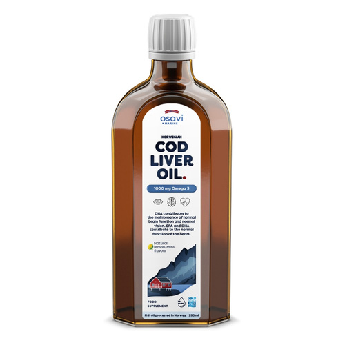 Osavi Norwegian Cod Liver Oil 1000mg Omega 3 with Lemon-Mint Flavour 250ml