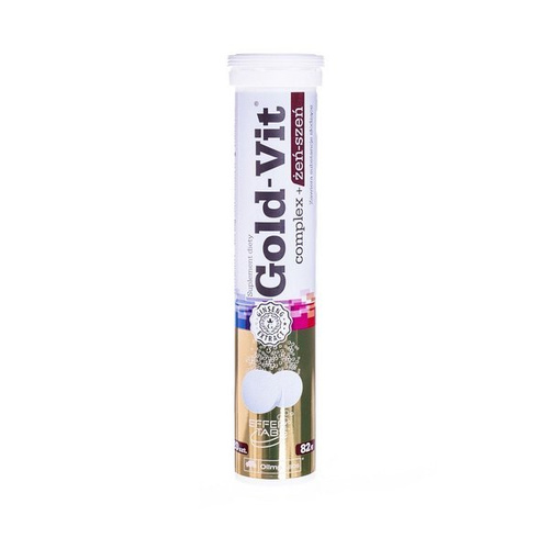 OLIMP Gold-Vit complex + żeń-szeń suplement diety WITAMINY + 120 MG ŻEŃ-SZENIA W 1 TABLETCE! 20 tabletek musujących