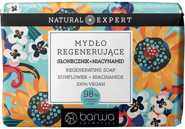 Barwa Natural Expert Regenerujące Mydło w Kostce Słonecznik Niacynamid 100g