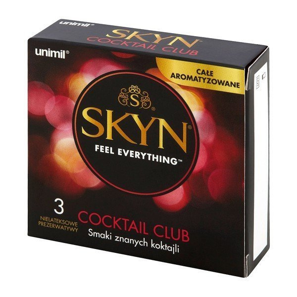 Unimil Skyn Cocktail Club, non - latex condoms, 3pcs