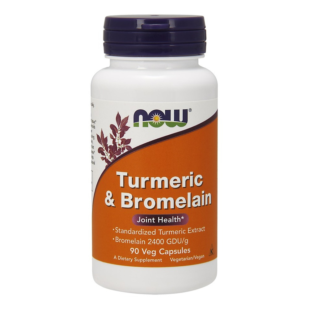 Now Foods Turmeric & Bromelain Wspomaga Zdrowie Stawów 90 Kapsułek
