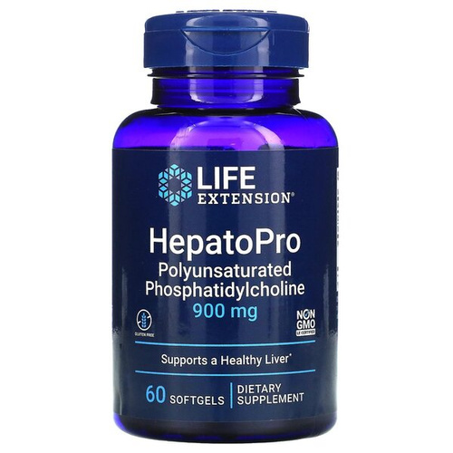 Life Extension HepatoPro Wielonienasycona Fosfatydylocholina 900mg Na Wsparcie Wątroby 60 Kapsułek Żelowych